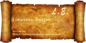 Lobstein Eszter névjegykártya
